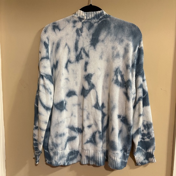 Show Me Your Mumu Oversized Sunday Sweater Navy Tie-Dye Cotton XS - Picture 2 of 6